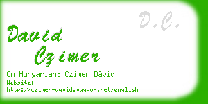 david czimer business card